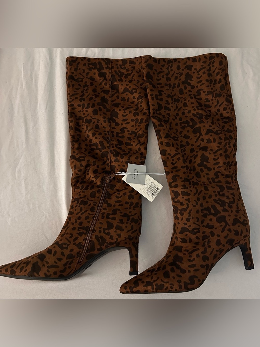 NWT! a new day Brown Leopard-Print Knee Boots - Picture 4 of 9